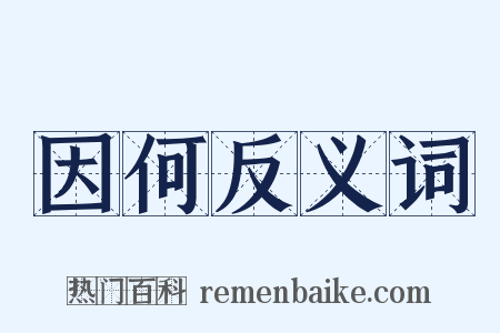 因何反义词是什么意思的图片